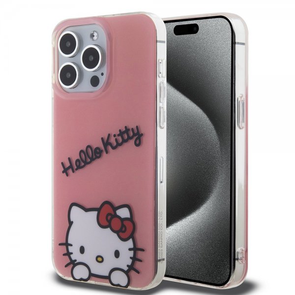 Hello Kitty iPhone 15 Pro Max Cover Daydreaming Crossbody Rosa