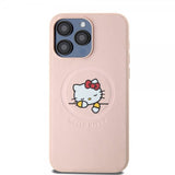 Hello Kitty iPhone 15 Pro Max Cover Præget Logo MagSafe Pink