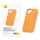 Baseus iPhone 15 Pro Max Cover Fauxther Series Orange