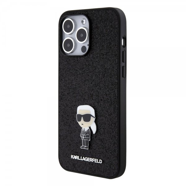 Karl Lagerfeld iPhone 15 Pro Max Cover Fixed Glitter Sort