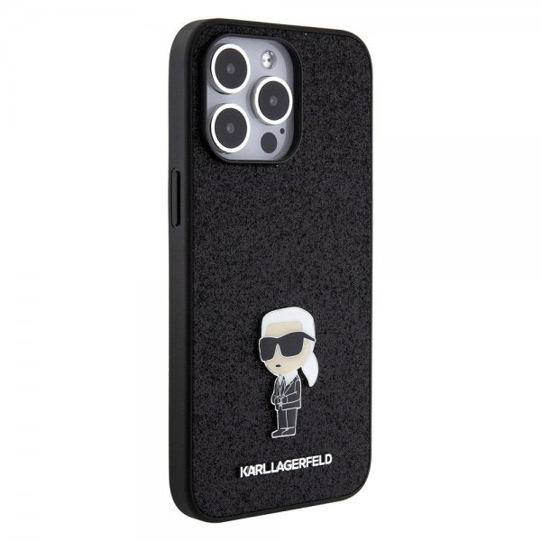Karl Lagerfeld iPhone 15 Pro Max Cover Fixed Glitter Sort