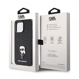 Karl Lagerfeld iPhone 15 Pro Max Cover Fixed Glitter Sort