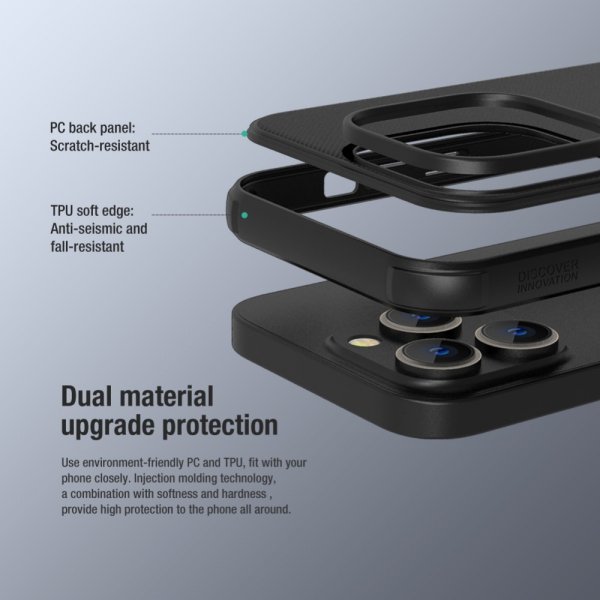 Nillkin iPhone 15 Pro Max Cover Frosted Shield Pro MagSafe Blå