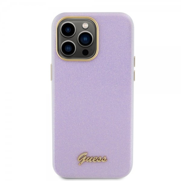 Guess iPhone 15 Pro Max Cover Fuld Glitter Indpakket Lilla
