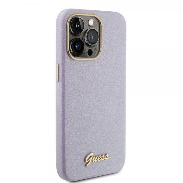 Guess iPhone 15 Pro Max Cover Fuld Glitter Indpakket Lilla
