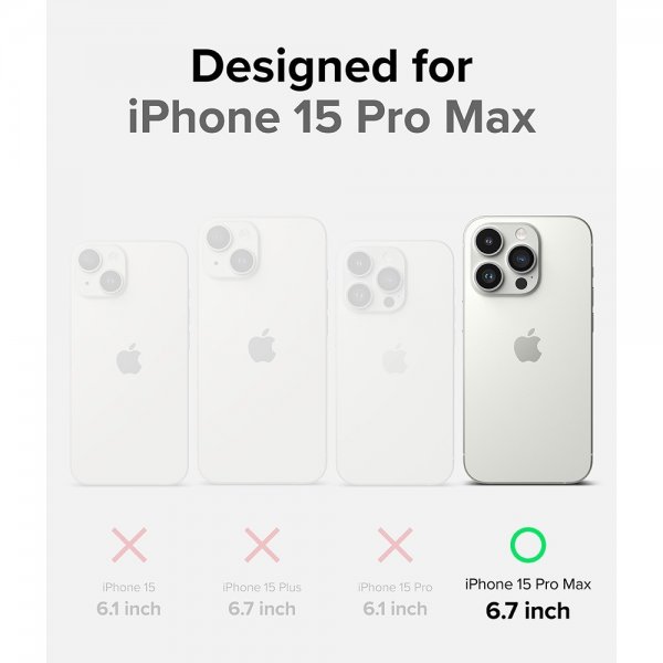 Ringke iPhone 15 Pro Max Cover Fusion Bold Grå