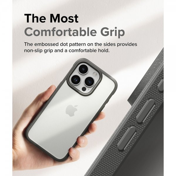 Ringke iPhone 15 Pro Max Cover Fusion Bold Matgrå
