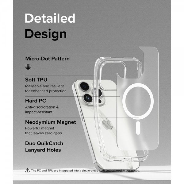 Ringke iPhone 15 Pro Max Cover Fusion Magnetic Matte Clear