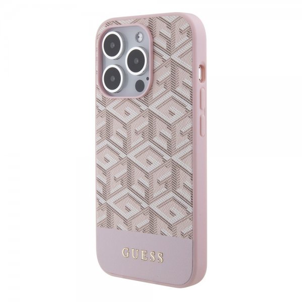Guess iPhone 15 Pro Max Cover G Cube MagSafe Pink