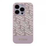 Guess iPhone 15 Pro Max Cover G Cube MagSafe Pink