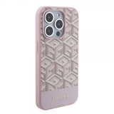Guess iPhone 15 Pro Max Cover G Cube MagSafe Pink