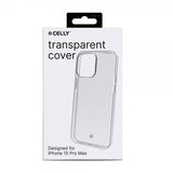 Celly iPhone 15 Pro Max Cover GELSKIN Transparent