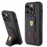 Ferrari iPhone 15 Pro Max Cover Grip Stand Funktion Sort