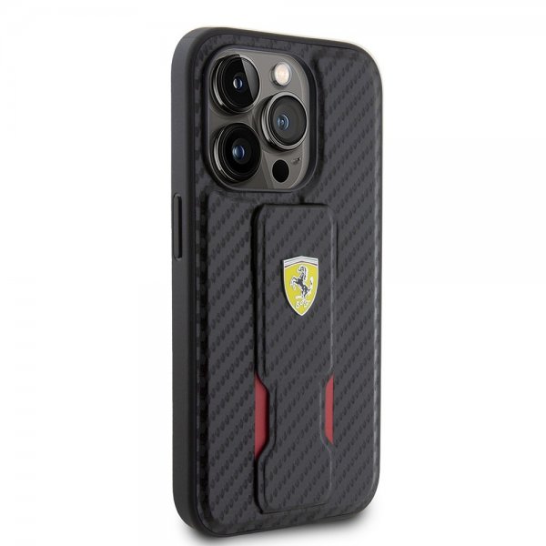 Ferrari iPhone 15 Pro Max Cover Grip Stand Funktion Sort