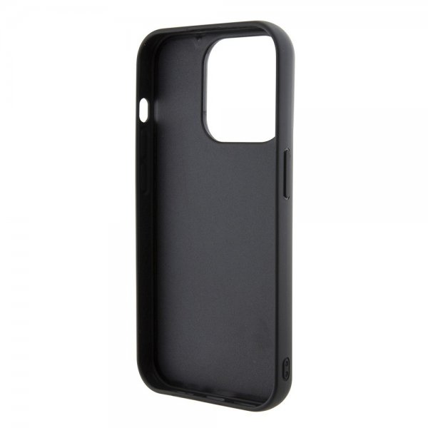 Karl Lagerfeld iPhone 15 Pro Max Cover Grip Stand Funktion Sort