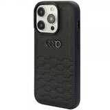 Audi iPhone 15 Pro Max Cover GT Synthetic Leather Sort