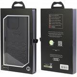 Audi iPhone 15 Pro Max Cover GT Synthetic Leather Sort
