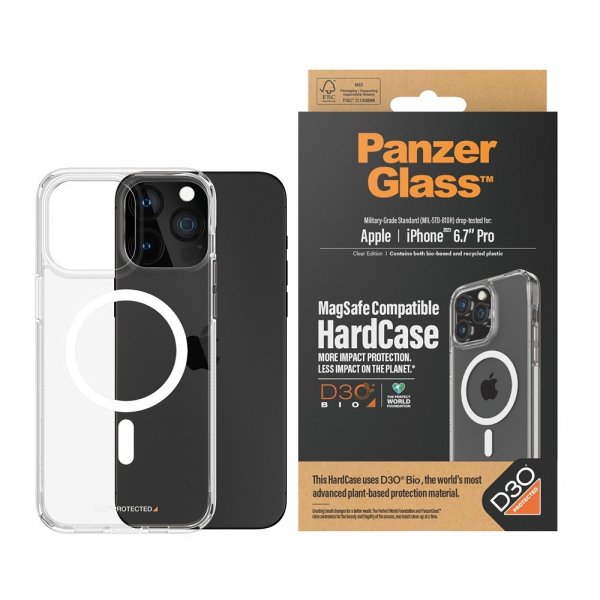 PanzerGlass iPhone 15 Pro Max Cover HardCase MagSafe D3O Transparent