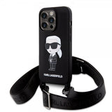 Karl Lagerfeld iPhone 15 Pro Max Cover Ikonik Crossbody Sort