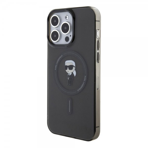 Karl Lagerfeld iPhone 15 Pro Max Cover Ikonik MagSafe Sort