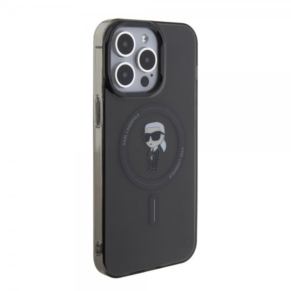 Karl Lagerfeld iPhone 15 Pro Max Cover Ikonik MagSafe Sort