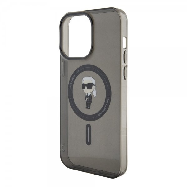 Karl Lagerfeld iPhone 15 Pro Max Cover Ikonik MagSafe Sort