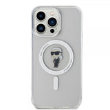 Karl Lagerfeld iPhone 15 Pro Max Cover Ikonik MagSafe Transparent