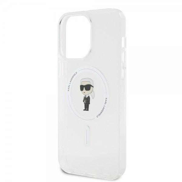 Karl Lagerfeld iPhone 15 Pro Max Cover Ikonik MagSafe Transparent