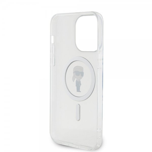 Karl Lagerfeld iPhone 15 Pro Max Cover Ikonik MagSafe Transparent