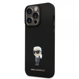 Karl Lagerfeld iPhone 15 Pro Max Cover Ikonik Metal Pin Sort