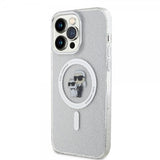 Karl Lagerfeld iPhone 15 Pro Max Cover Karl & Choupette Glitter MagSafe Transparent