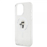 Karl Lagerfeld iPhone 15 Pro Max Cover Karl & Choupette Glitter MagSafe Transparent