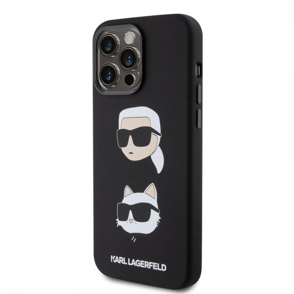 Karl Lagerfeld iPhone 15 Pro Max Cover Karl & Choupette Sort