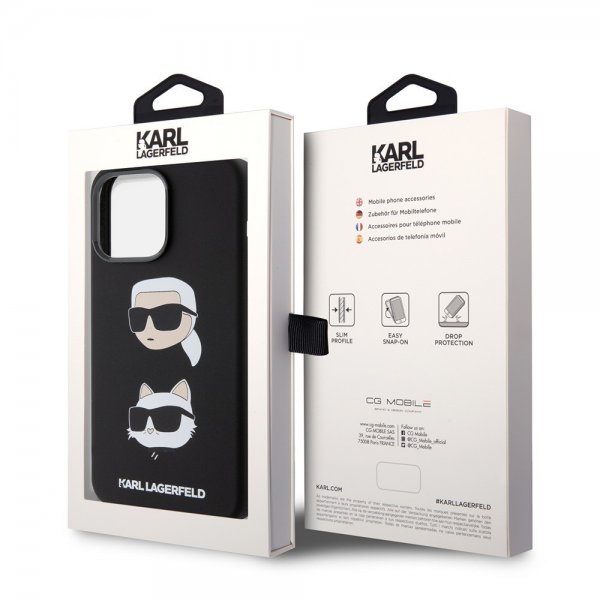 Karl Lagerfeld iPhone 15 Pro Max Cover Karl & Choupette Sort