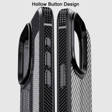 Ipaky iPhone 15 Pro Max Cover Kulfibermønster Blå
