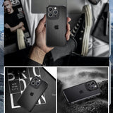 Ipaky iPhone 15 Pro Max Cover Kulfibermønster Blå
