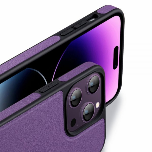 X-Level iPhone 15 Pro Max Cover Kunstlæder MagSafe Blå