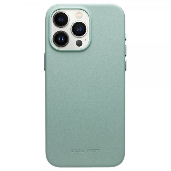 Qialino iPhone 15 Pro Max Cover Kunstlæder MagSafe Grøn