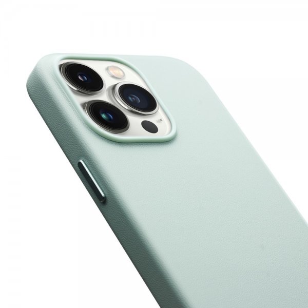 Qialino iPhone 15 Pro Max Cover Kunstlæder MagSafe Grøn