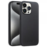 Qialino iPhone 15 Pro Max Cover Kunstlæder MagSafe Sort