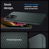 Spigen iPhone 15 Pro Max Cover Liquid Air Abyss Green
