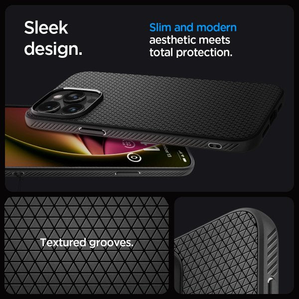 Spigen iPhone 15 Pro Max Cover Liquid Air Matte Black