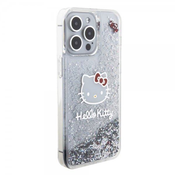 Hello Kitty iPhone 15 Pro Max Cover Liquid Glitter Gennemsigtig