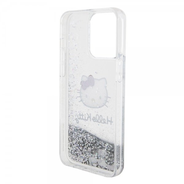 Hello Kitty iPhone 15 Pro Max Cover Liquid Glitter Gennemsigtig