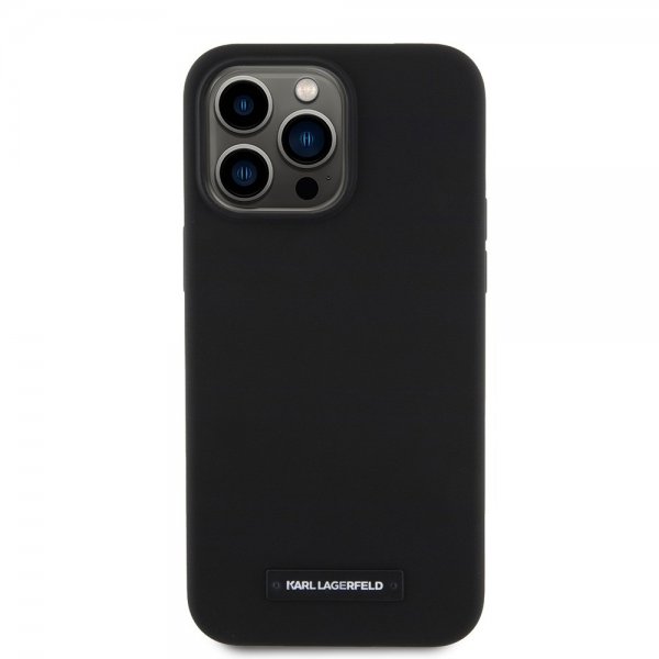 Karl Lagerfeld iPhone 15 Pro Max Cover Liquid Silicone MagSafe Sort