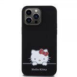 Hello Kitty iPhone 15 Pro Max Cover Flydende Silikone Sort