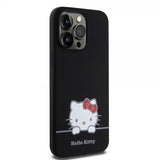 Hello Kitty iPhone 15 Pro Max Cover Flydende Silikone Sort