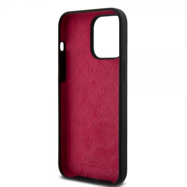 Hello Kitty iPhone 15 Pro Max Cover Flydende Silikone Sort