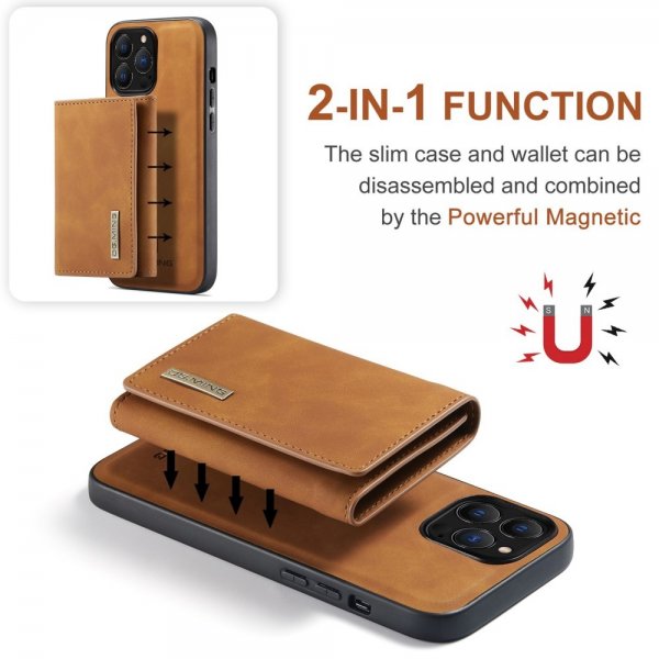 Dg.Ming iPhone 15 Pro Max Cover M1 Series Aftagelig Kortholder Brun