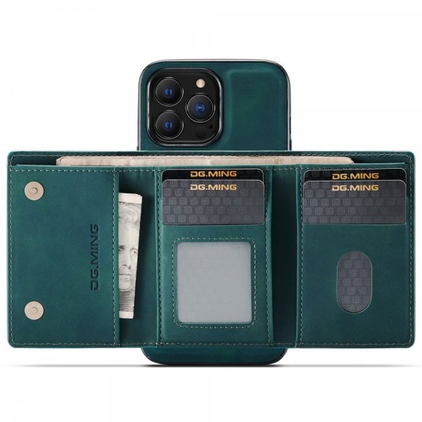Dg.Ming iPhone 15 Pro Max Cover M1 Series Aftagelig Kortholder Grøn